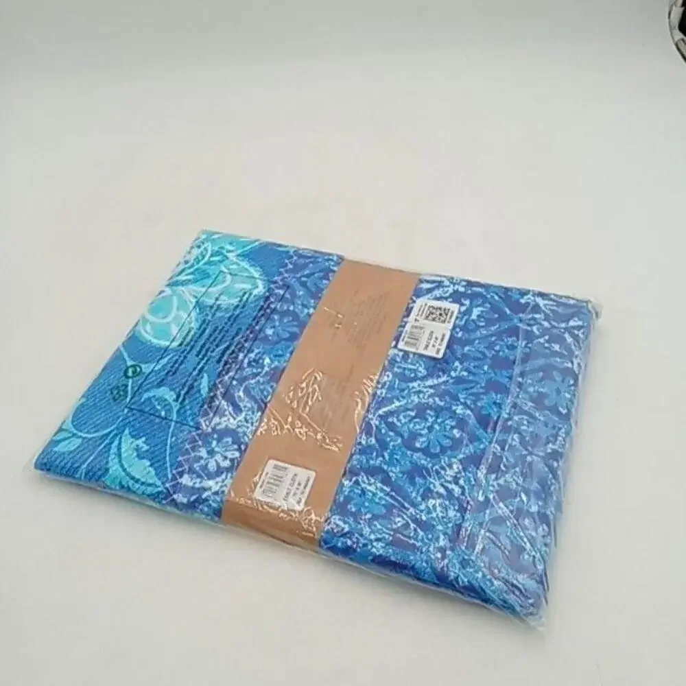 Maison D'Hermine Indigo Love Tablecloth Rectangle 70x90 Blue Cotton Dining Room